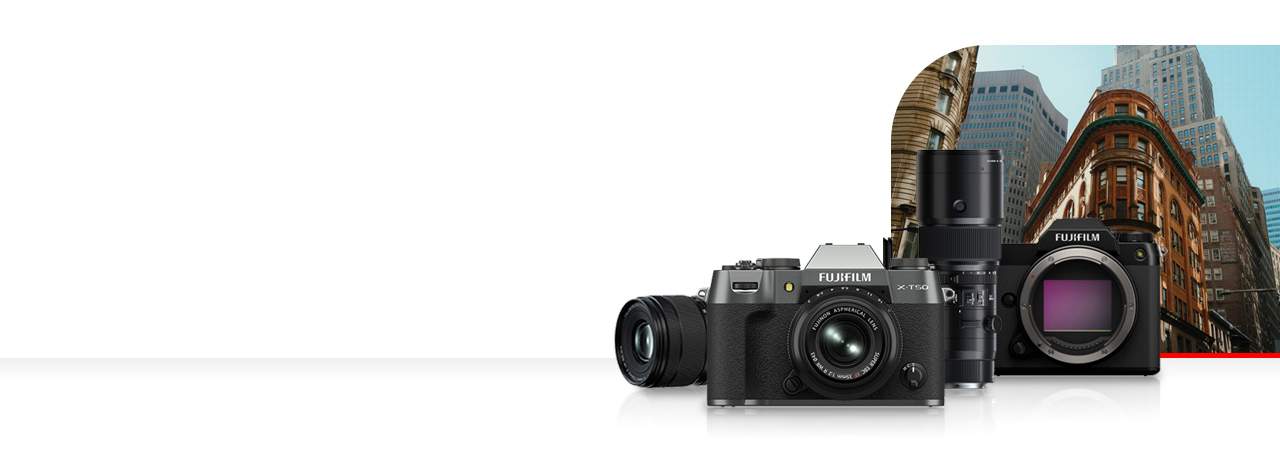 <p style="text-transform: uppercase;font-weight: bold;">FUJIFILM</p><h1>X-T50 &amp; GFX 100 SII</h1><p>+ GF 500mm f/5.6 R &amp; XF 16-50mm Lenses</p>