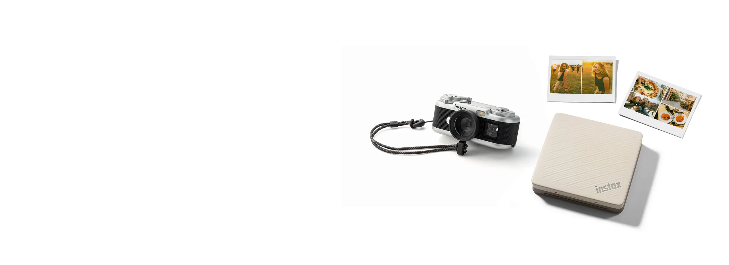<p style="font-weight: bold;letter-spacing: 2px;">NEW</p><h1>instax Pal 2 + Link Wide 2</h1> <p>Stylishly portable. Sophisticatedly playful.</p>
