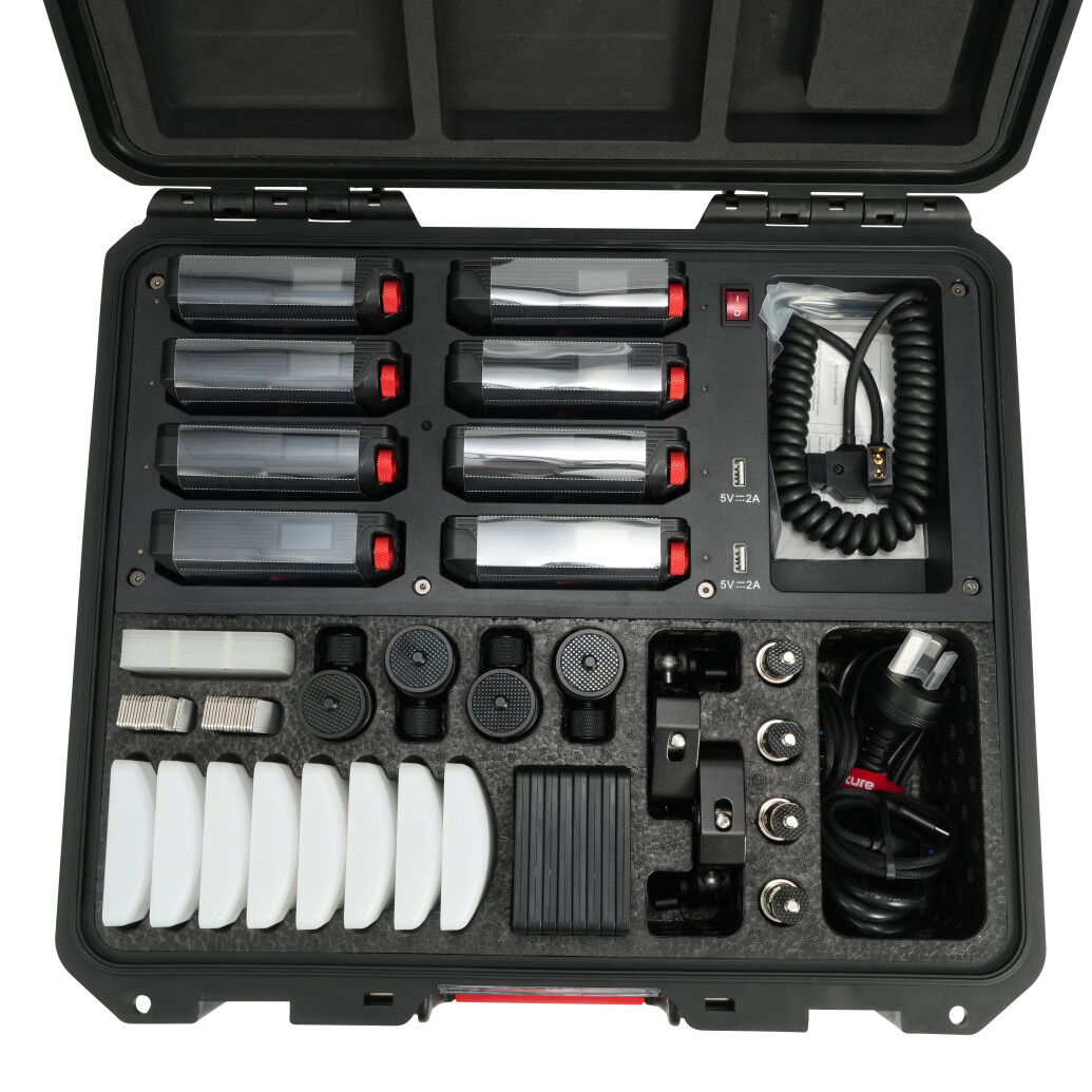 AputureMC PRO 8Light Kit磁着設計撮影ライト充電ケース付き MC Pro 8-Light Kit | Aputure