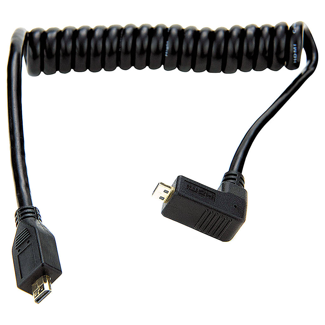 Atomos COILED- Right-Angle MICRO to MICRO HDMI Cable (30cm)