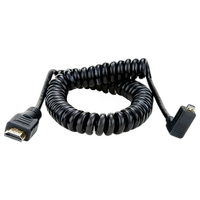 Atomos COILED Right angle MICRO to FULL HDMI Cable (50cm) 0