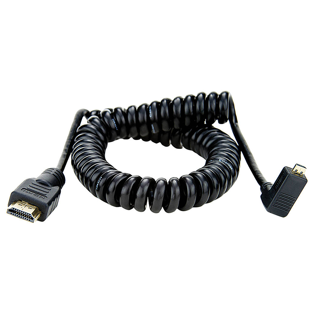 Atomos COILED Right angle MICRO to FULL HDMI Cable (50cm)