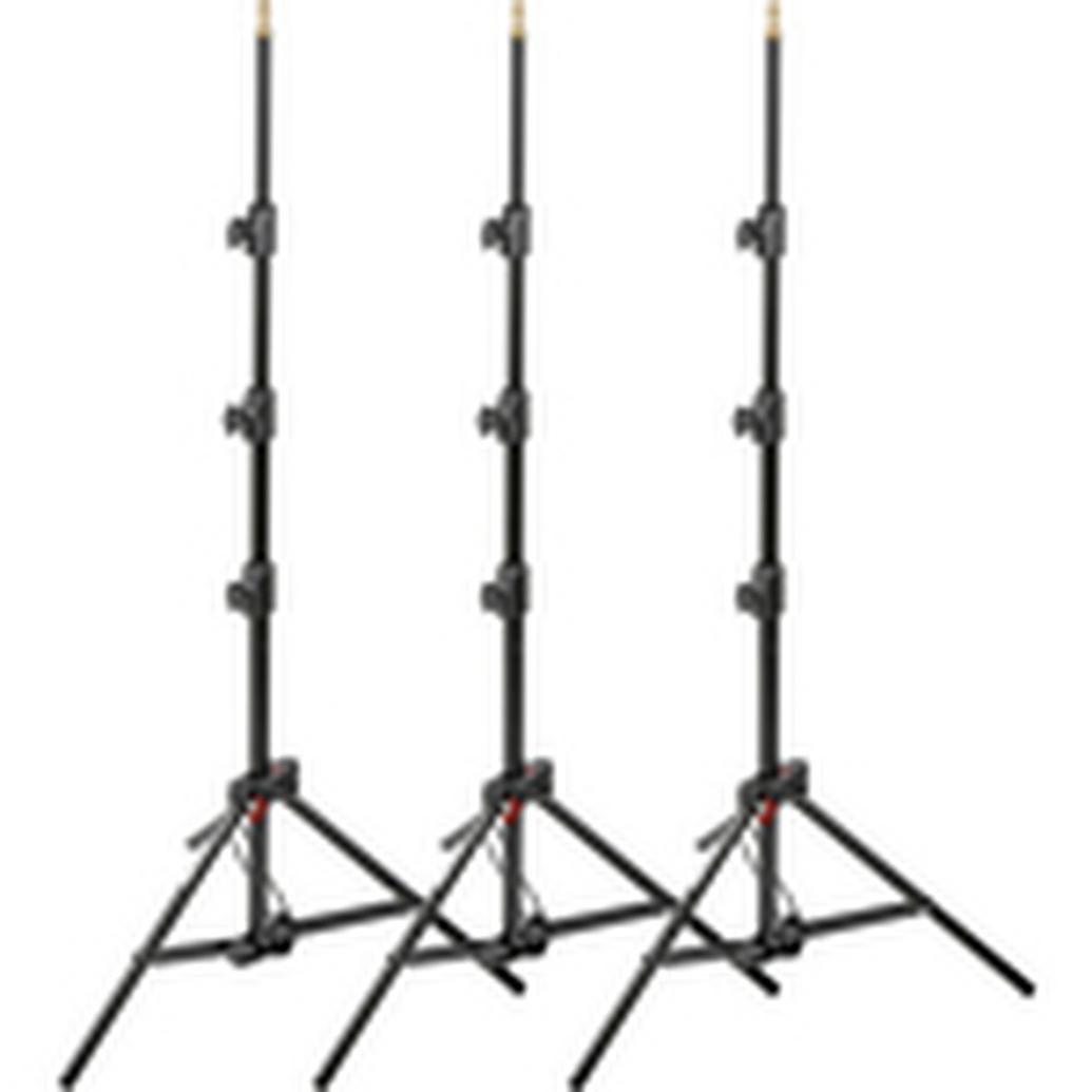 Manfrotto 1051 BAC-3 Black Alu Mini Compact Stand 3 Pack