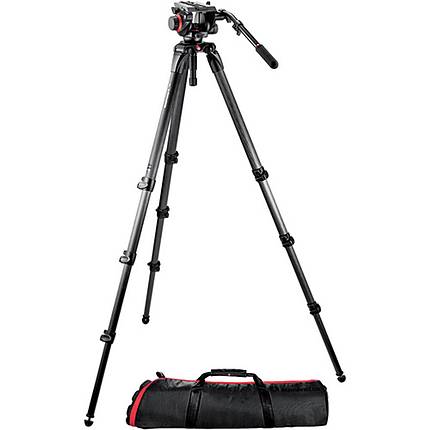 Manfrotto 504HD Pro Video Head With 536 Carbon Fiber Tripod Kit