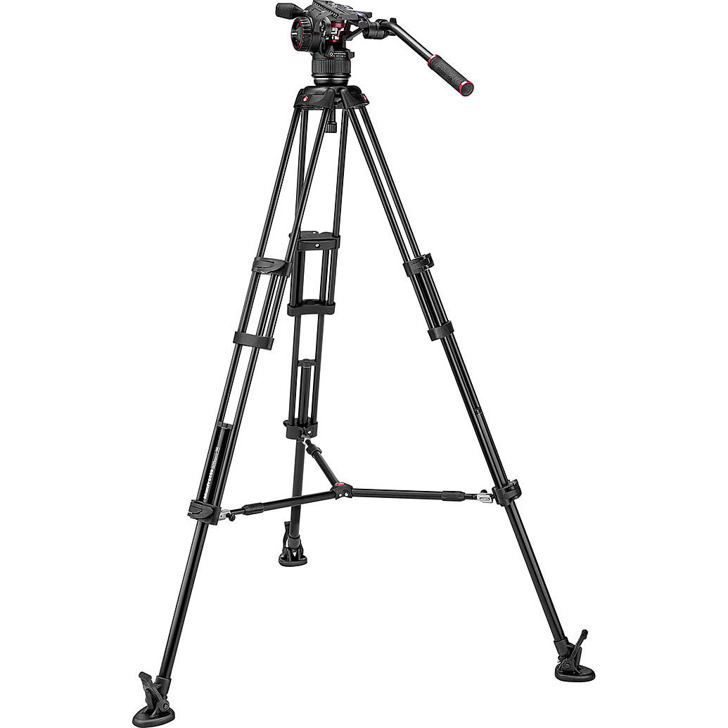 Manfrotto Nitrotech N8 Video Head  and  546B Pro Tripod with Mid-Level Spreader