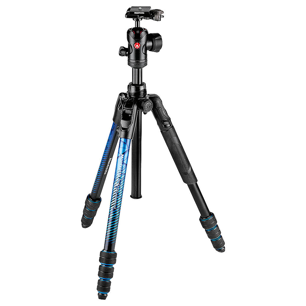 Befree Advanced Aluminum Travel Tripod twist blue, ball head