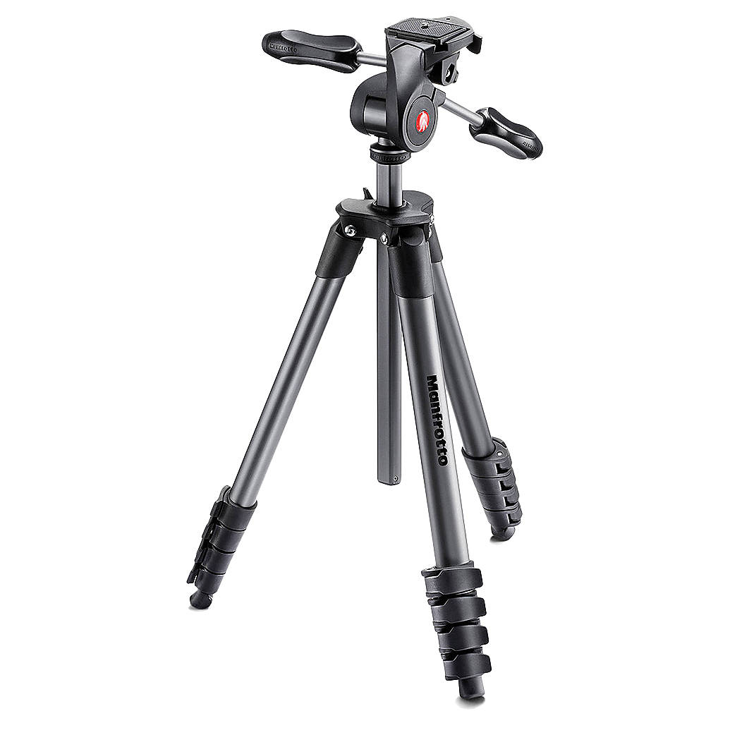 Manfrotto Compact Advanced Tripod Kit Black with 3-Way Pan Head
