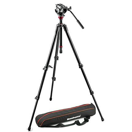 Manfrotto MVH500AH Fluid Head and 755XB Tripod with Carrying Bag