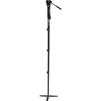 Benro A38FD Series 3 AL Monopod with Locking 3-Leg Base  and  S2PRO Head 2