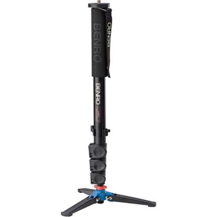 Benro A38FD Series 3 AL Monopod with Locking 3-Leg Base - Flip Lock
