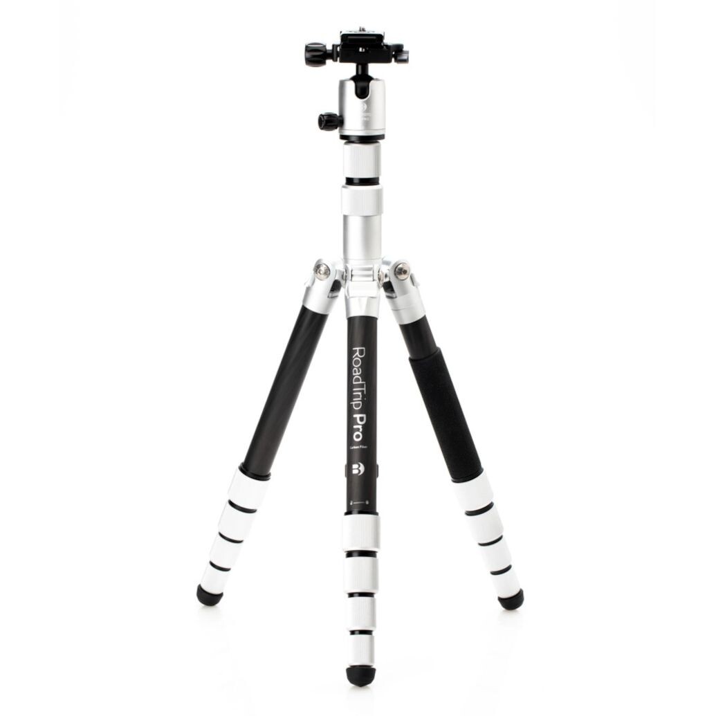 MeFOTO RoadTrip PRO Carbon Fiber Series 1 (4 in 1)  CF Tripod in Silver