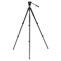 Benro Video Tripod with S2 PRO Flat Base Fluid Video Head 1