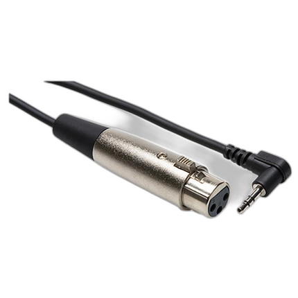 Hosa Technology Mini Mono Male to 3-pin XLR Female Angled Cable - 10 ft