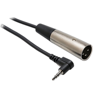 Hosa Technology XVM-101M Angled Stereo 3.5mm to 3-Pin XLR Male 1ft 0