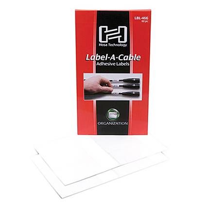 Hosa Technology LBL-466 - Peel and Stick Vinyl Cable Labels (60 Pieces)