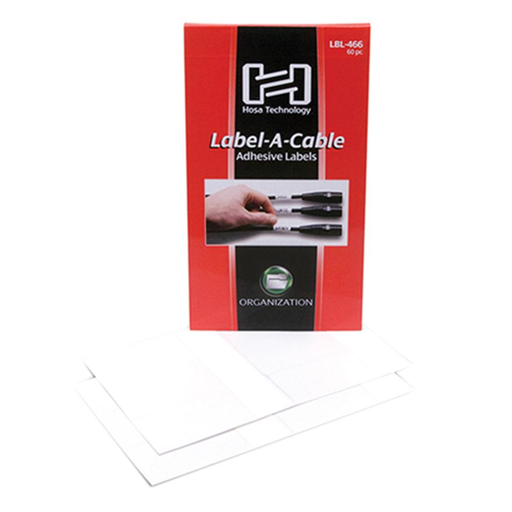 Hosa Technology LBL-466 - Peel and Stick Vinyl Cable Labels (60 Pieces)