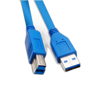 USB 3.0 Printer Device Cable, Blue, Type A Male to Type B Male, 10 foot 0