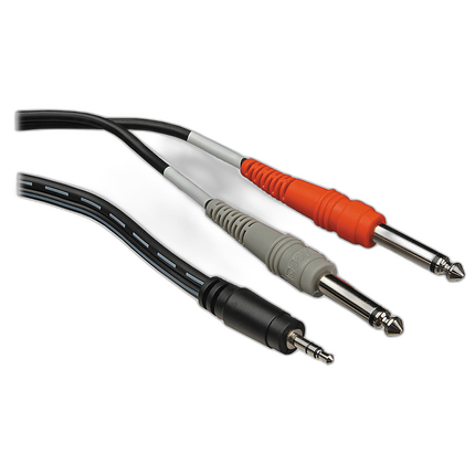 Hosa Technology Stereo Mini (3.5mm) Male to 2 Mono 1/4 Male Insert Y-Cable