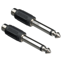 Hosa Technology GPR101 Male 1/4 Phone to Female RCA Adapter- 2 Pieces 1
