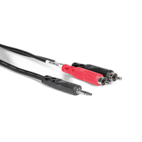 Hosa Technology Stereo Mini Male to 2 RCA Male Y-Cable (6FT) 0