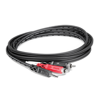 Hosa Technology Stereo Mini Male to 2 RCA Male Y-Cable (6FT) 1