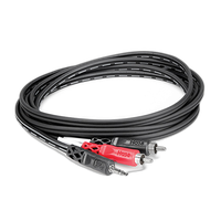 Hosa Technology Stereo Mini 3.5mm Male to 2 RCA Male Y-Cable (10FT) 1