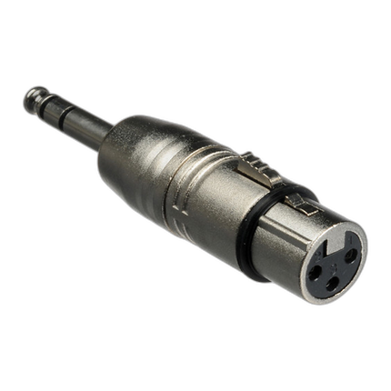 Hosa Technology GXP143 Stereo Male 1/4in Phone to Female 3-Pin XLR Adapter