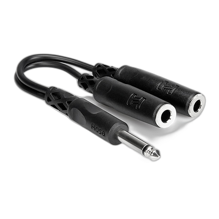 Hosa Technology 1/4in Male to Two 1/4in Female Y-Cable - 6INCH