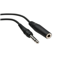 Hosa Technology Stereo 1/4in Female Phone to 1/4in Male Phone TRS Headphone 0