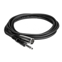 Hosa Technology Stereo 1/4in Male to 3-Pin XLR Male Interconnect Cable 10FT 1