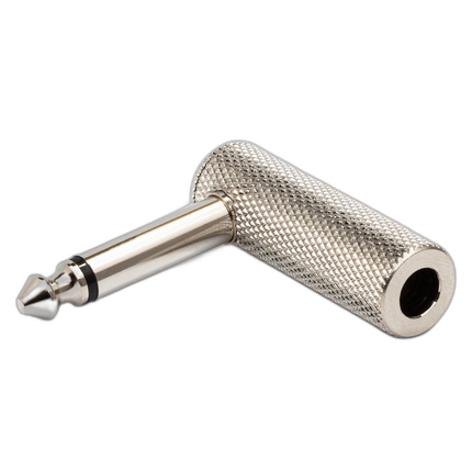 Hosa Technology GPP151 Angled Male 1/4in Phone to Female 1/4in Phone Adapter