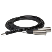 Hosa Technology Stereo Mini-Phone (3.5mm) Male to 2 XLR Male Y-Cable - 9.9FT 1