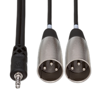 Hosa Technology Stereo Mini-Phone (3.5mm) Male to 2 XLR Male Y-Cable - 9.9FT 2