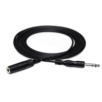 Hosa Technology Stereo 1/4in Female Phone to 1/4in Male Phone TRS Headphone 0