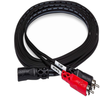 Hosa Technology Stereo 1/4in Male to 2 RCA Male Y-Cable (6.5FT) 0