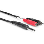 Hosa Technology Stereo 1/4in Male to 2 RCA Male Y-Cable (6.5FT) 1