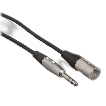 Hosa Technology Balanced 1/4in TRS Male to 3-Pin XLR Male Audio Cable (10FT)