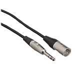 Hosa Technology Balanced 1/4in TRS Male to 3-Pin XLR Male Audio Cable (10FT) 0