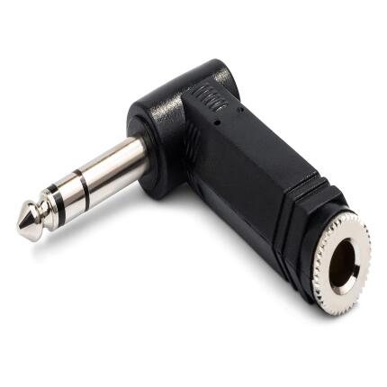 Hosa Technology GPP273 Stereo Male 1/4in Phone to Angled Stereo Female 1/4in