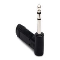 Hosa Technology GPP273 Stereo Male 1/4in Phone to Angled Stereo Female 1/4in 1