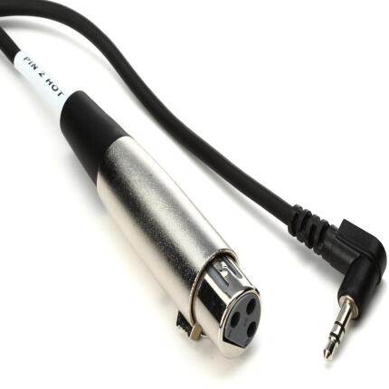 Hosa Technology Stereo Mini Angled Male to 3-Pin XLR Female Cable - 15FT