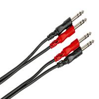 Hosa Technology Dual 1/4in TRS Male to Dual 1/4in TRS Male Stereo Audio 1