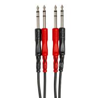 Hosa Technology Dual 1/4in TRS Male to Dual 1/4in TRS Male Stereo Audio 2