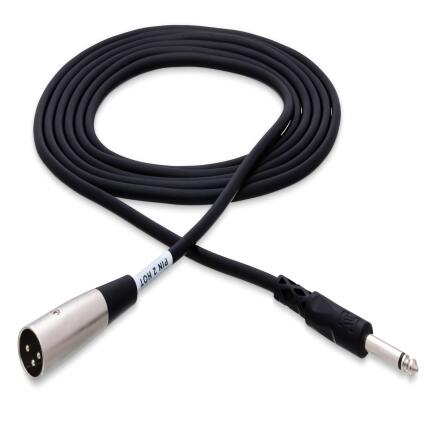Hosa Technology Mono 1/4in Male to 3-Pin XLR Male Audio Cable - 5FT