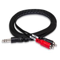 Hosa Technology Stereo 1/4in Male to 2 RCA Male Y-Cable (10FT) 0