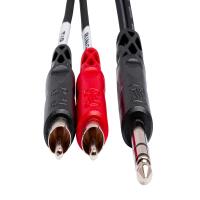 Hosa Technology Stereo 1/4in Male to 2 RCA Male Y-Cable (10FT) 3
