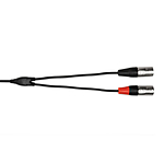 Hosa Technology Pro Stereo Breakout Cable - 3.5mm Stereo Mini/Dual 3pin-10ft 2