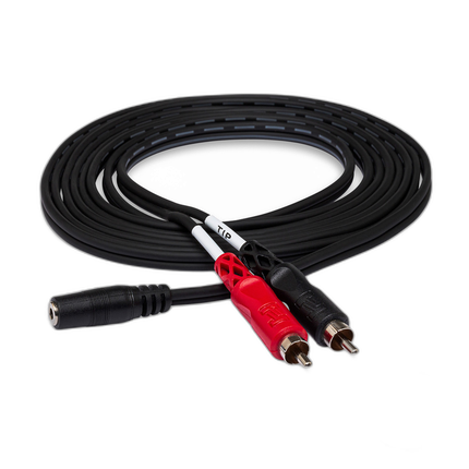 Hosa Technology Stereo Mini 3.5mm to 2 RCA Male Y-Cable