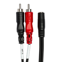 Hosa Technology Stereo Mini 3.5mm to 2 RCA Male Y-Cable 3