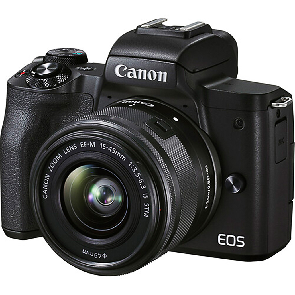 Canon EOS M50 Mark II Mirrorless Digital Camera with 15-45mm Lens (Black)